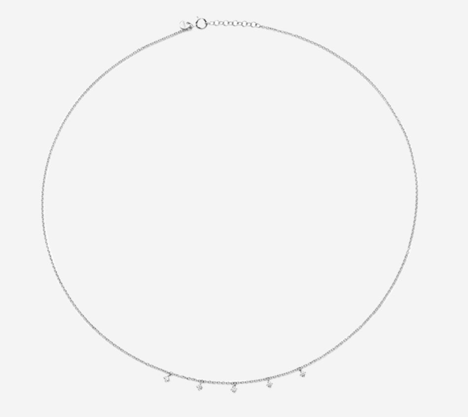 BRT-NECKLACE WHITE MULTISOLITAIRE WHITE Serial n. AAB41674 Gold Net Weight 1,97 g