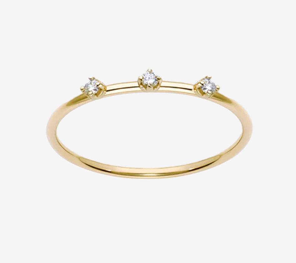 BRT-RING TRILOGY SOLITAIRE YELLOW Serial n. AAB45276 Gold Net Weight 0,88 g