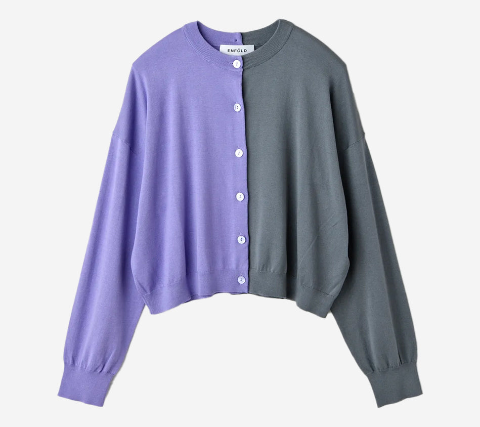 ENF-BICOLOR CARDIGAN