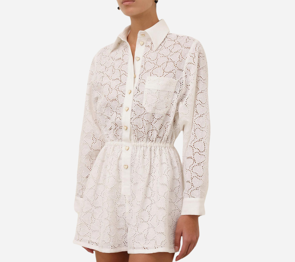 ZIM-CRUSH EMBROIDERED PLAYSUIT