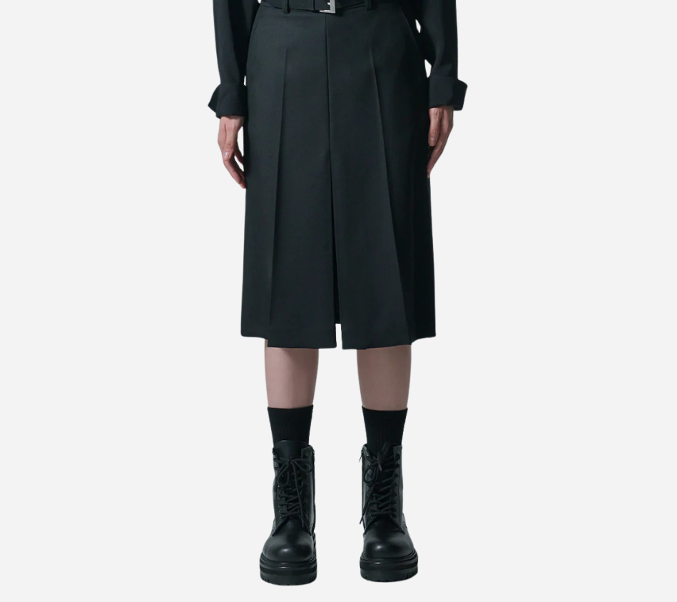 JUN-BELTED SLIT SKIRT