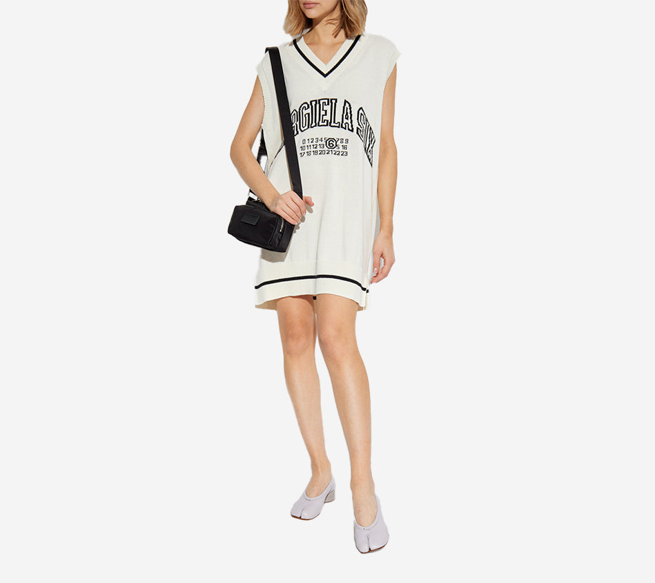 MM6-SLVLESS KNIT MINI DRESS