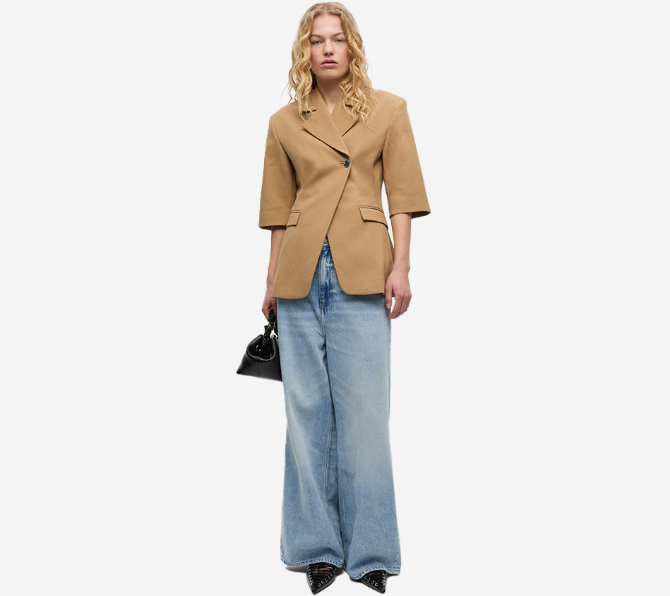 GAN-SOFT RIGID DENIM BAGGY JEANS