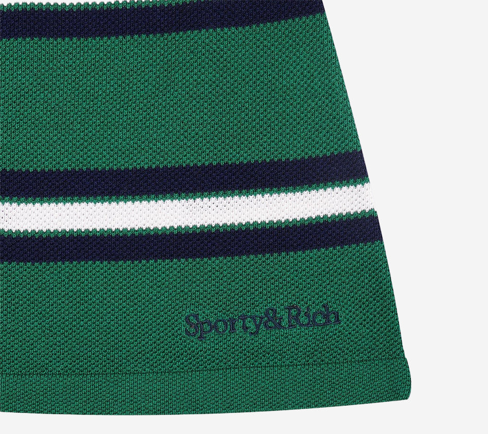 SPR-SERIF LOGO SILK PIQUE ALINE SKIRT