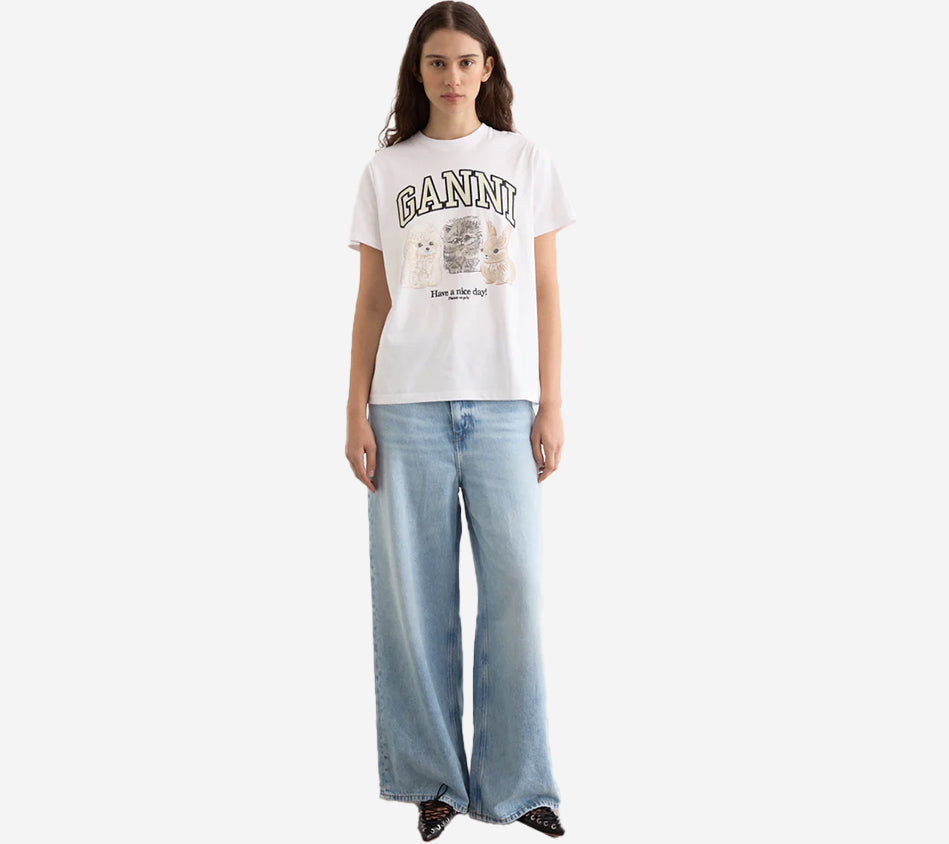 GAN-BASIC COTTON JERSEY ANIMALS RELAXED T-SHIRT