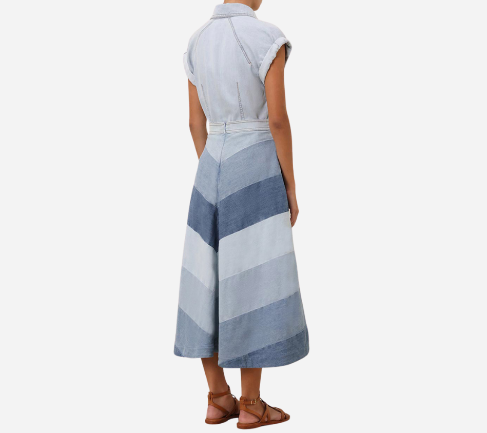 ZIM-TALLOW DENIM MIDI SKIRT