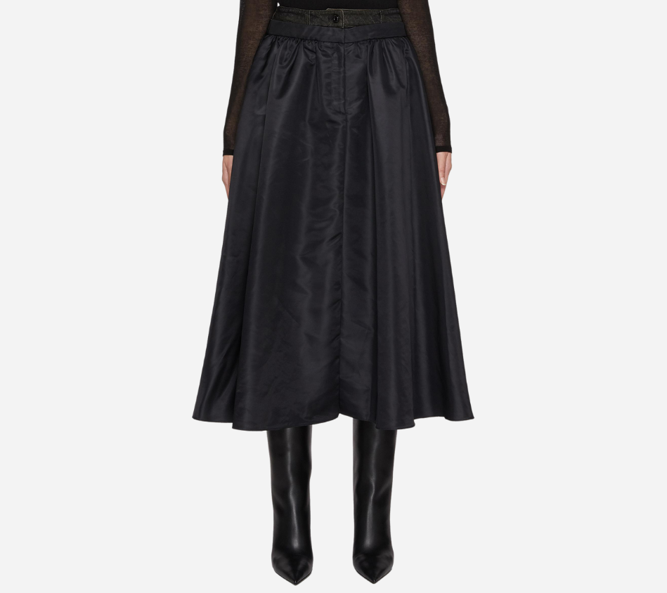 JUN-DOUBLE WAISTED MA-1 SKIRT