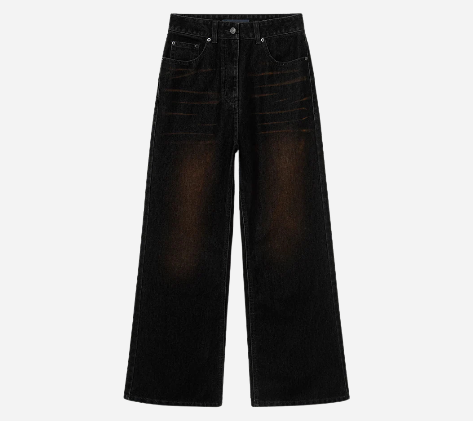 JUN-[ESSENTIAL] BOOTCUT VELVET DENIM PANTS