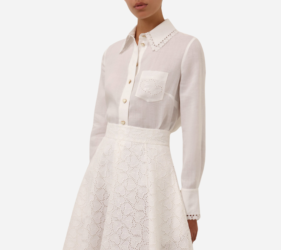 ZIM-CRUSH RAMIE EMBROIDERED SHIRT