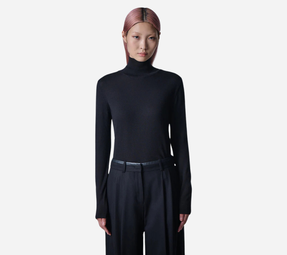 JUN-WOOL-SILK BASIC PULLOVER