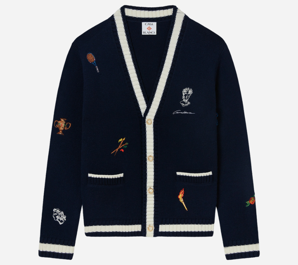 CSB-CASHMERE EMBROIDERED CARDIGAN