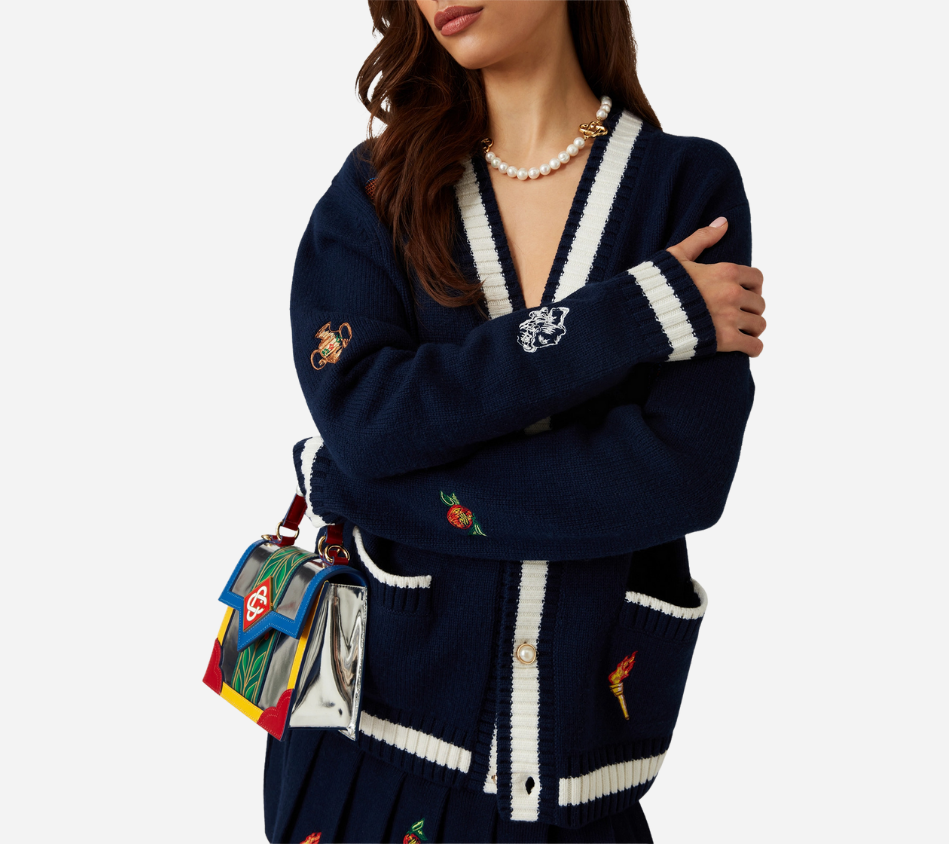 CSB-CASHMERE EMBROIDERED CARDIGAN