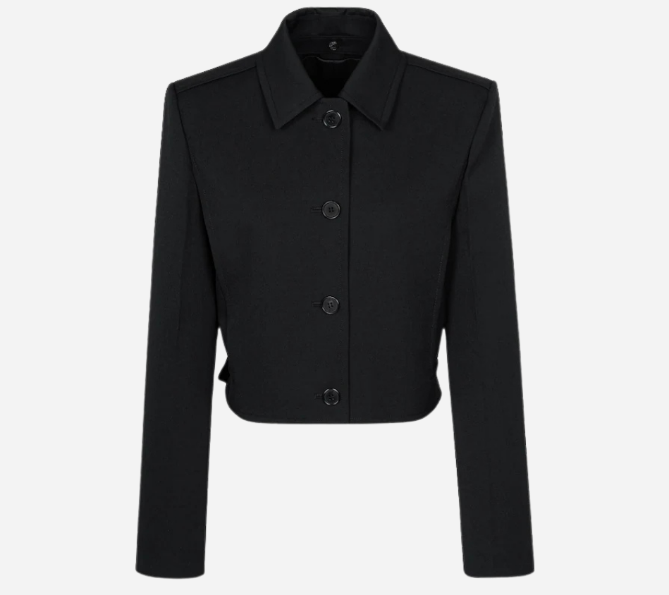 JUN-COLLAR DETACHABLE CROP JACKET