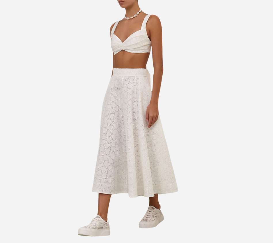 ZIM-CRUSH EMBROIDERED MIDI SKIRT