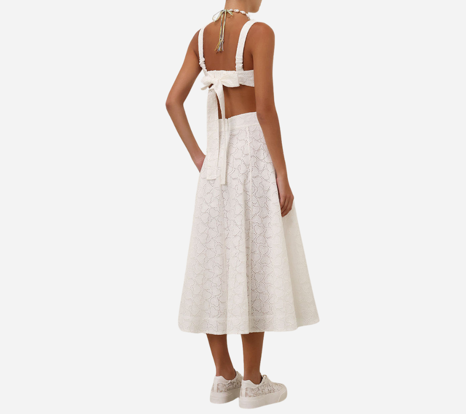 ZIM-CRUSH EMBROIDERED MIDI SKIRT