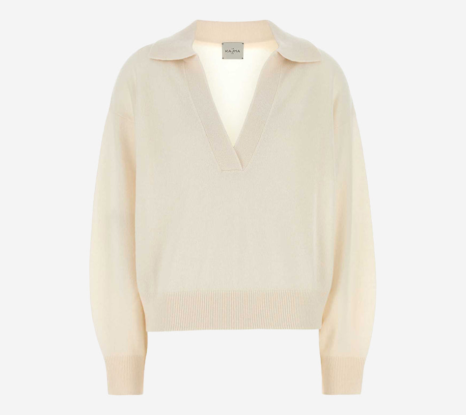 LES-SWEATER WITH OPEN COLLAR