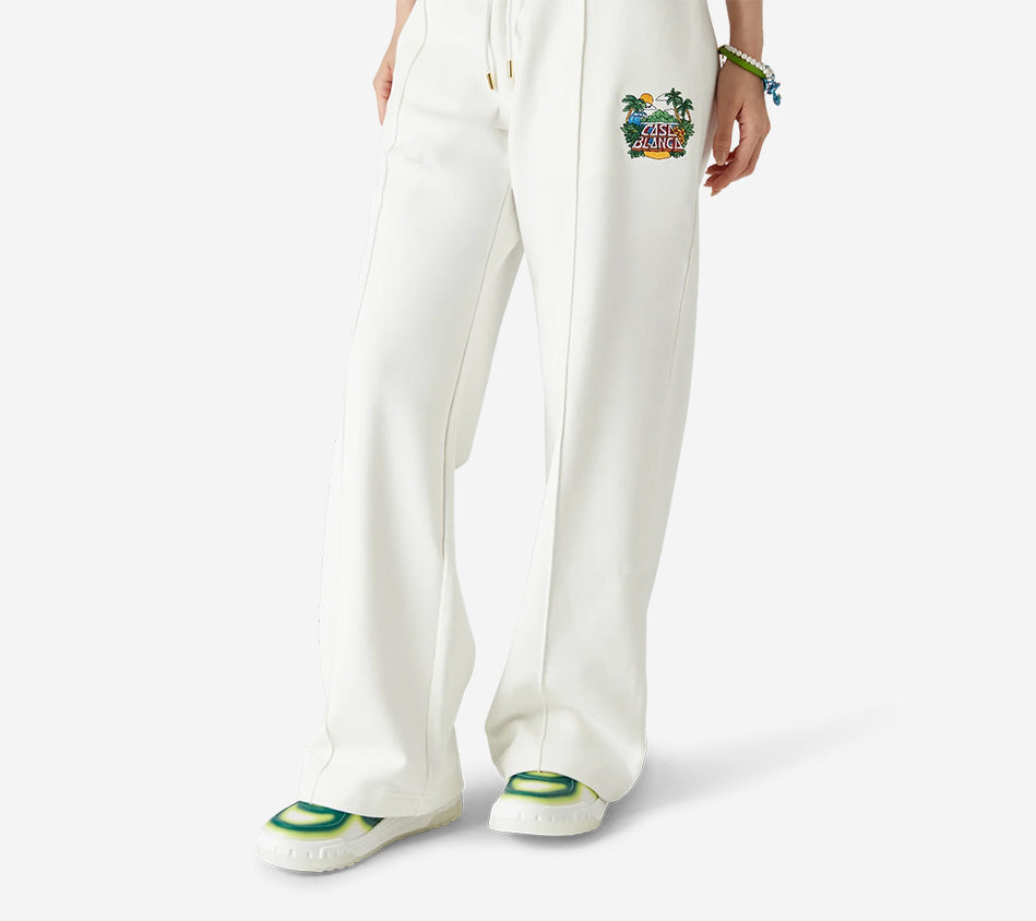 CSB-CASA BEACH WAVE PRINTED OPEN HEM JOGGER