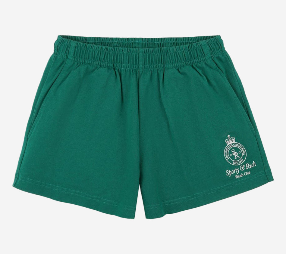 SPR-CROWN TENNIS EMBROIDERED DISCO SHORT