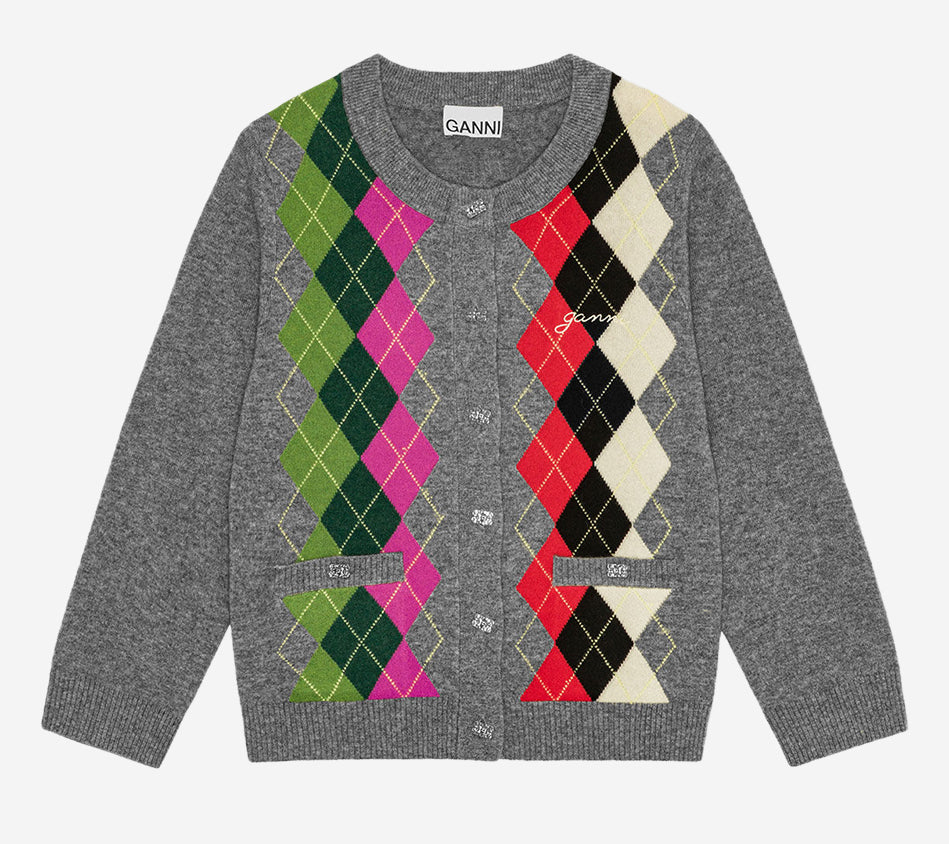 GAN-CASHMERE WOOL MIX CARDIGAN