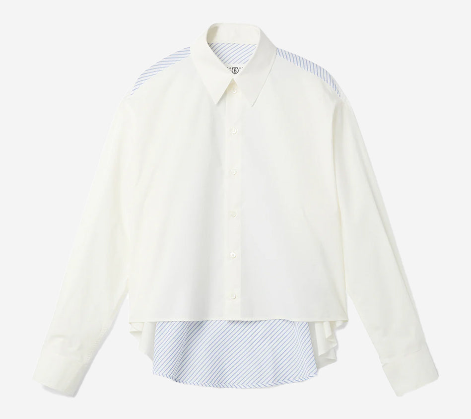 MM6-CROPPED SHIRT