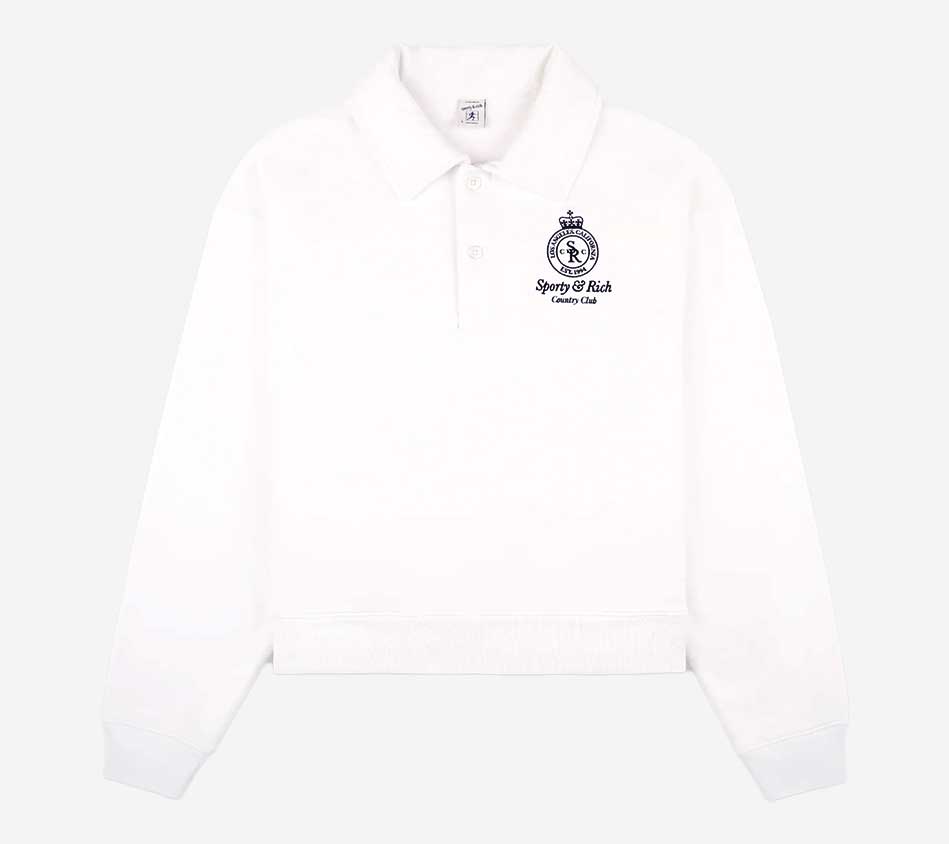 SPR-CROWN COUNTRY EMBROIDERED CROPPED POLO