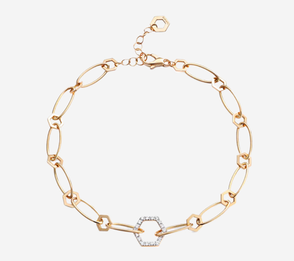 BRT-BRACELET CHAIN AMULETO Y Serial n. AAB52860 Gold Net Weight 3,4 g