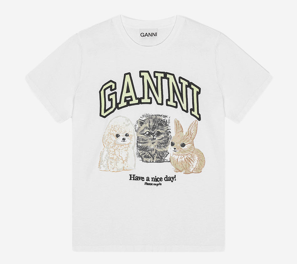 GAN-BASIC COTTON JERSEY ANIMALS RELAXED T-SHIRT