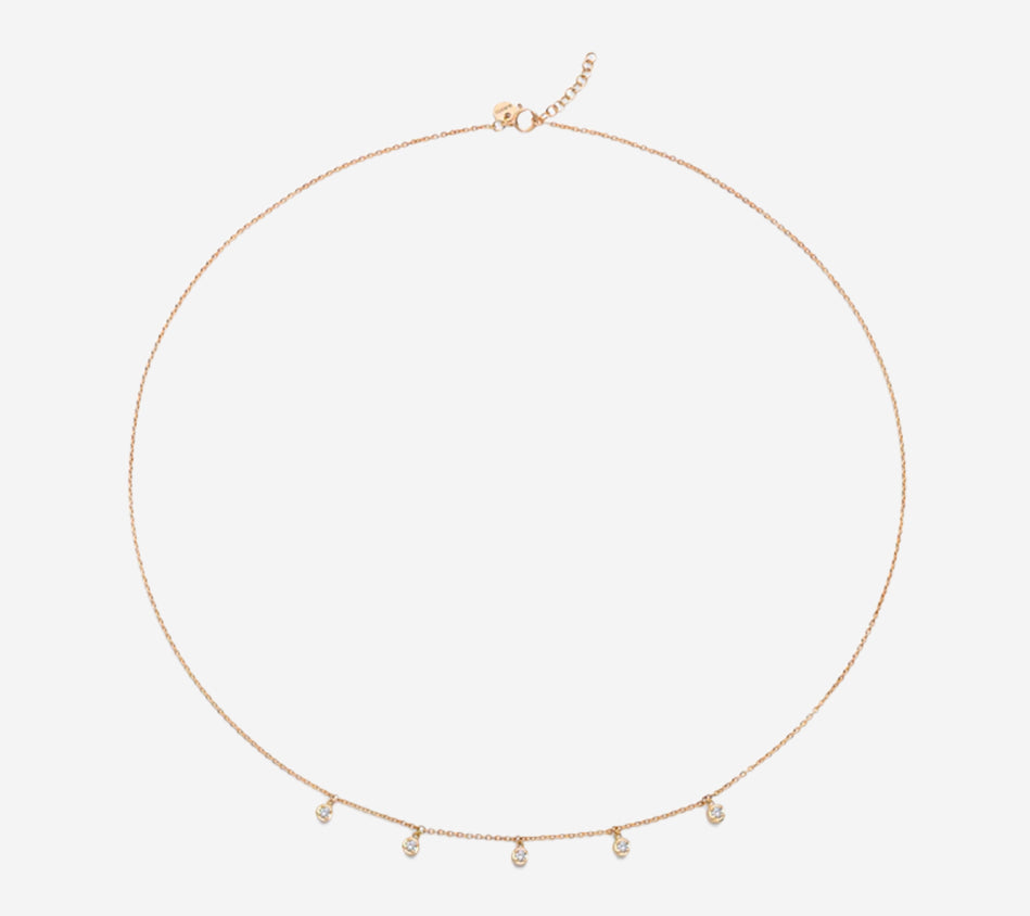 BRT-NECKLACE BEE MULTISOLITAIRE Y Serial n. AAB47074 Gold Net Weight 2 g