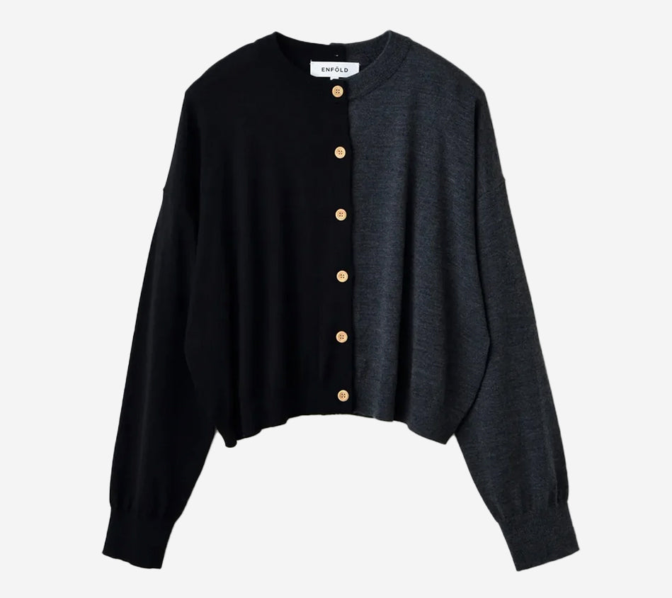 ENF-BICOLOR CARDIGAN