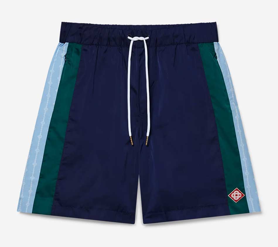 CSB-MENS NYLON PLEATED TRACK SHORTS
