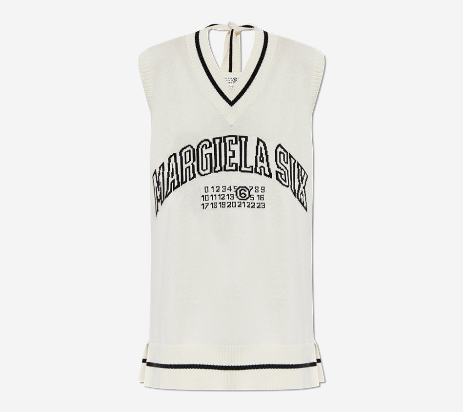 MM6-SLVLESS KNIT MINI DRESS