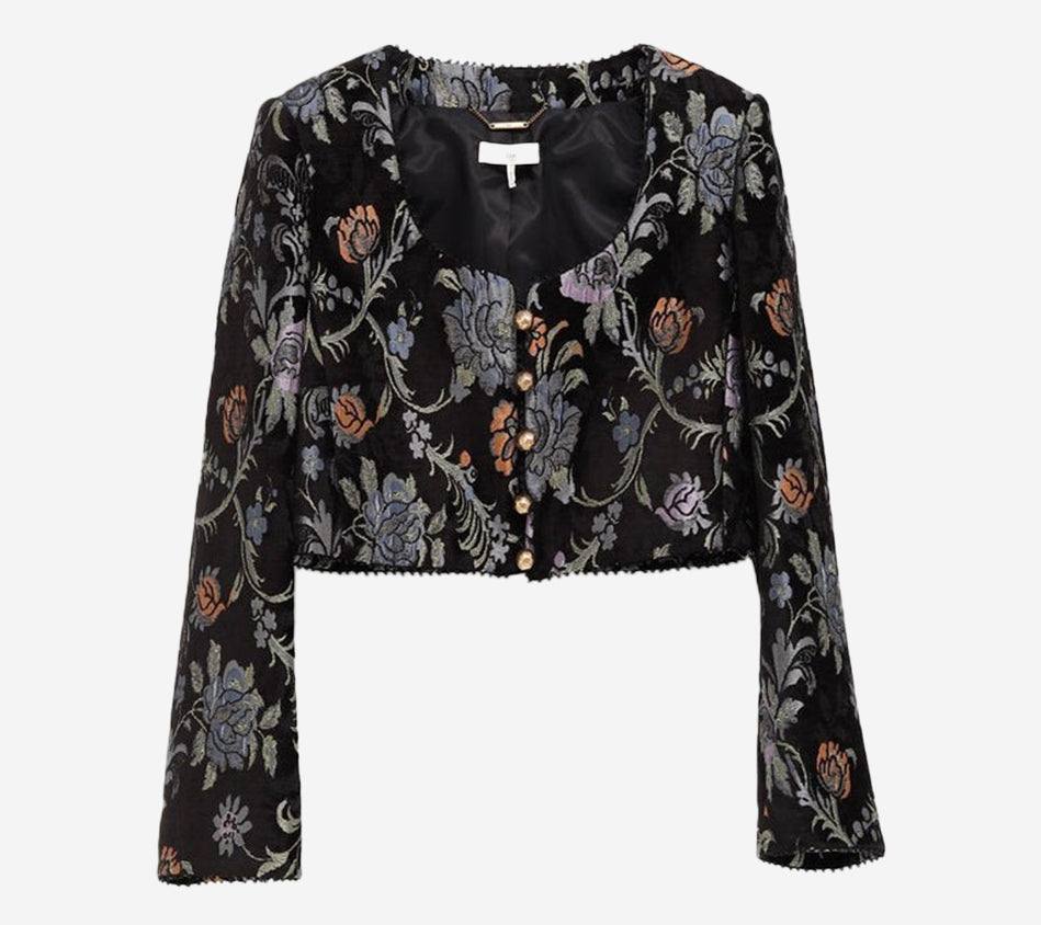 CHL-FLORAL TAPESTRY JACQUARD JACKET
