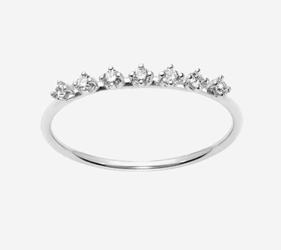 BRT-RING WHITE LONG SOLITAIRE WHITE Serial n. AAB50524  Gold Net Weight 0,92 g