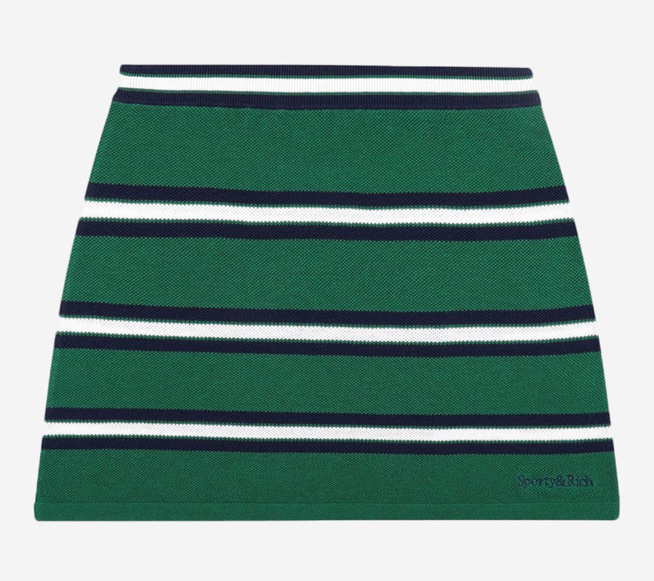 SPR-SERIF LOGO SILK PIQUE ALINE SKIRT