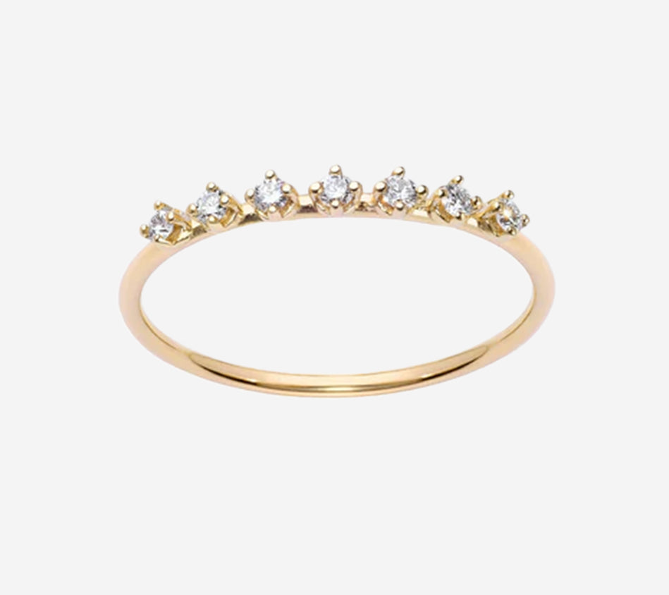 BRT-RING WHITE LONG SOLITAIRE YELLOW Serial n. AAB34571 Gold Net Weight 0,9 g