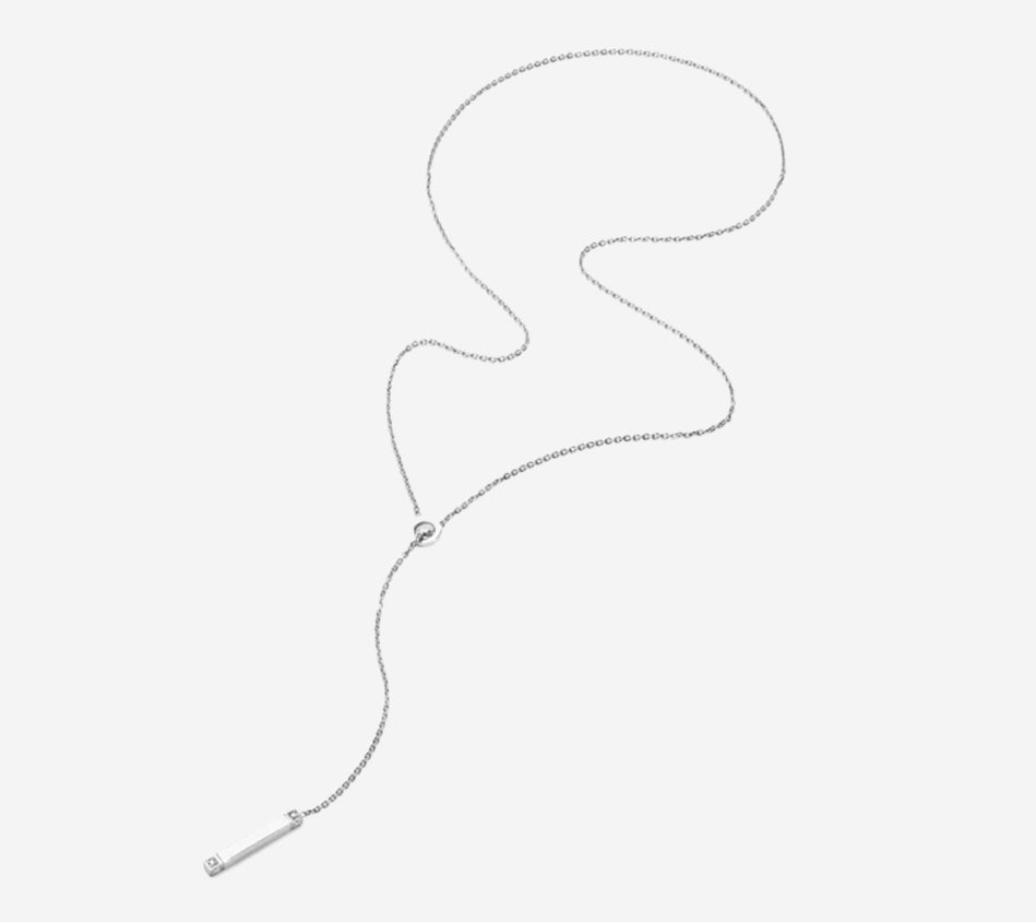 BRT-NECKLACE LARIAT LINEA FINE (WHITE) Serial n. AAB38667 Gold Net Weight 5,38 g