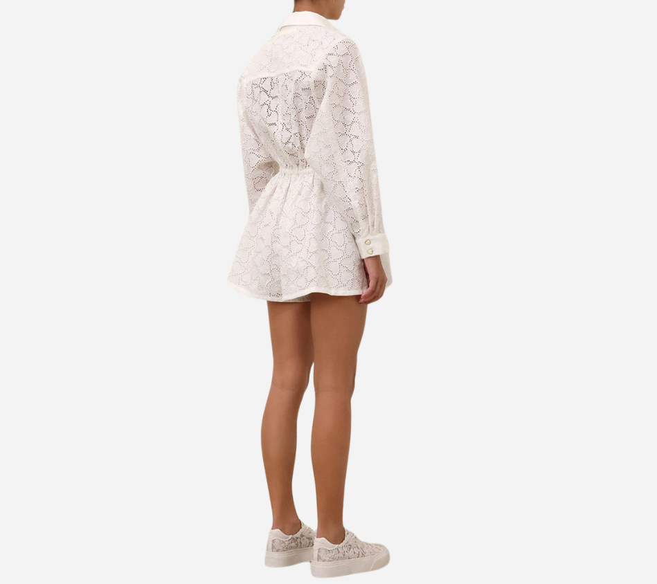 ZIM-CRUSH EMBROIDERED PLAYSUIT