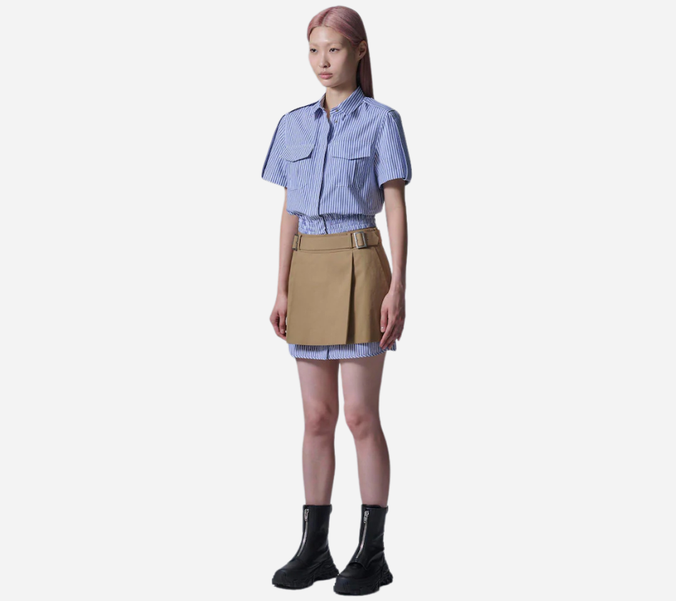 JUN-MILITARY POCKET STRIPE SHIRKET