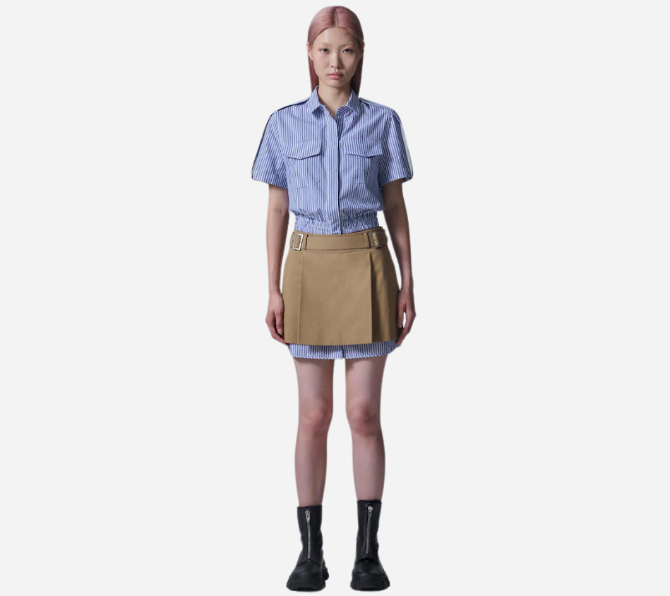 JUN-MILITARY POCKET STRIPE SHIRKET