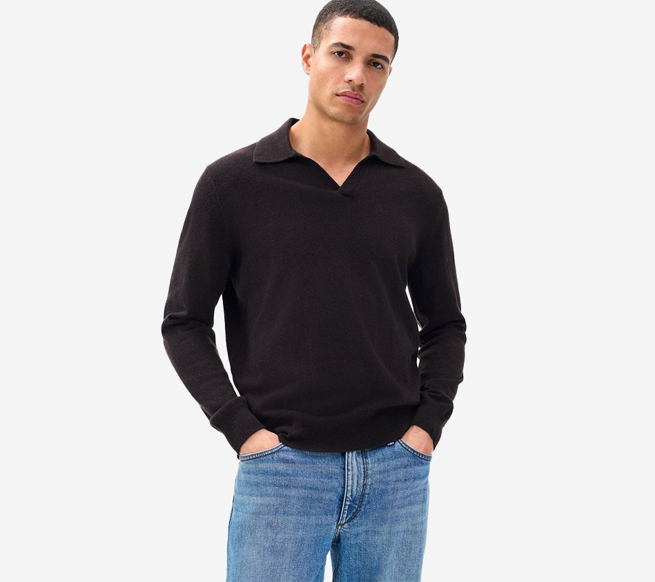 RNB-DOWNING CASHMERE JOHNNY POLO