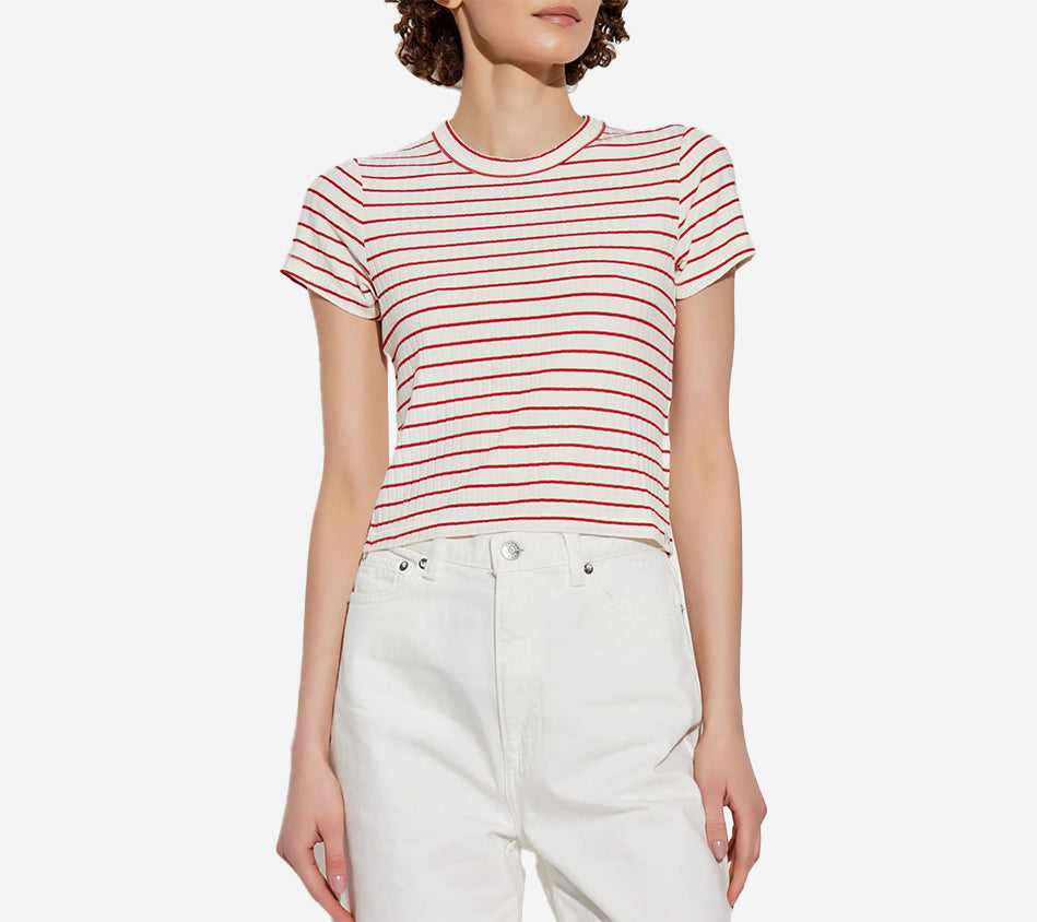 RNB-LUCA STRIPE RIB BABY TEE