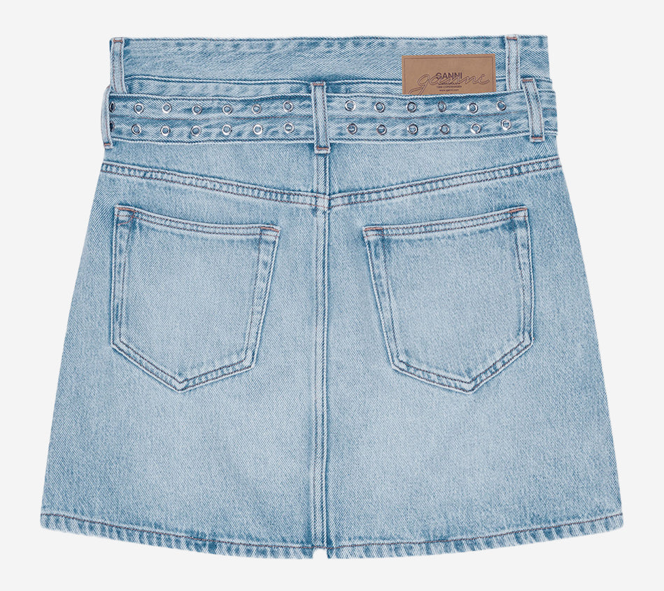 GAN-SOFT RIGID DENIM MINI SKIRT