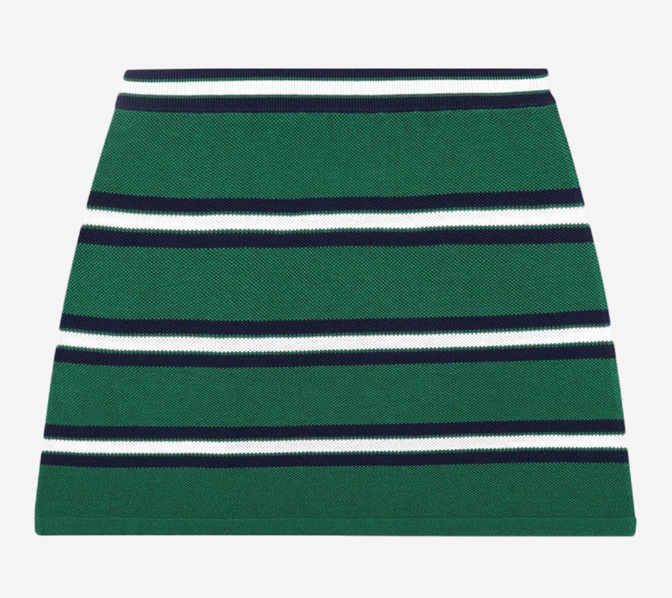 SPR-SERIF LOGO SILK PIQUE ALINE SKIRT