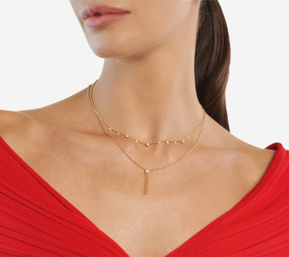BRT-NECKLACE MULTISOLITAIRE Y Serial n. AAB54175 Gold Net Weight 3,98 g