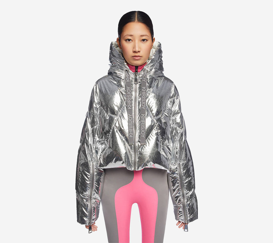 KRJ-CROP ICONIC MILANO IN SILVER MIRROR