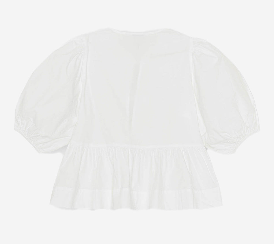 GAN-COTTON POPLIN PEPLUM BLOUSE