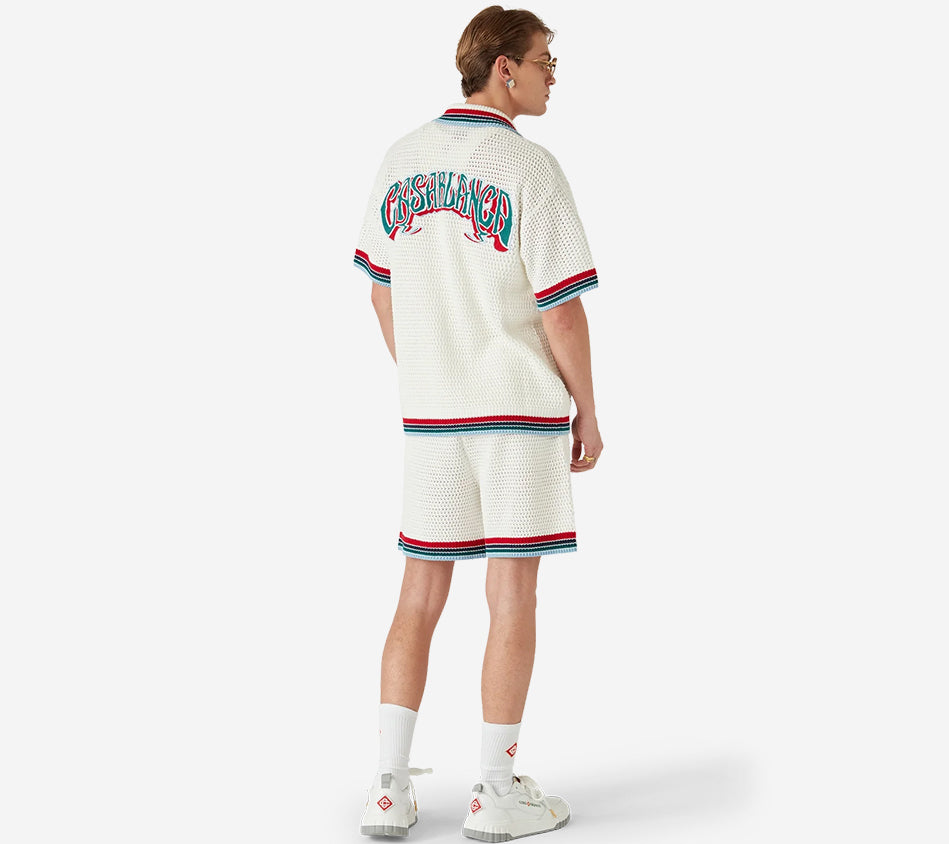 CSB-SPORTY FAUX CROCHET SHIRT