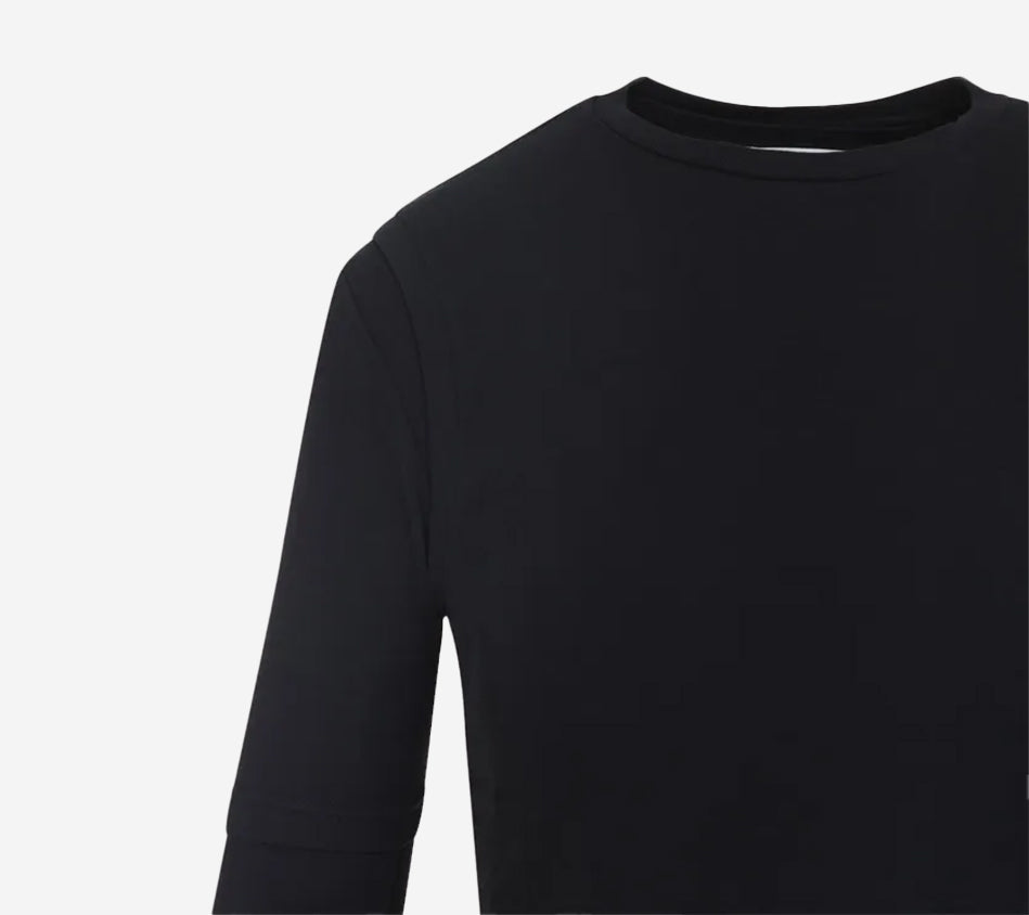 JIL-3-PACK TOPS WITH EMBROIDERED LOGO ON BACK NECK: CREW NECK LONG SLEEVES, CREW NECK SHORT SLEEVES AND CREW NECK TANK