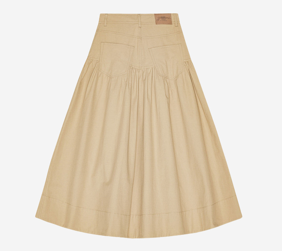 GAN-CLASSIC SUMMER SUITING LONG SKIRT