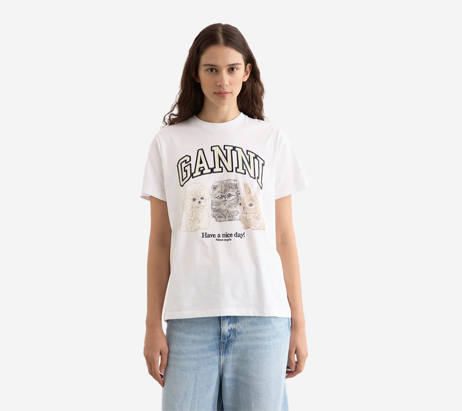 GAN-BASIC COTTON JERSEY ANIMALS RELAXED T-SHIRT
